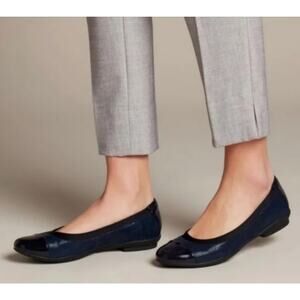 NWT Clarks Unstructured Neenah Garden Flat Shoes ballet black sz 6